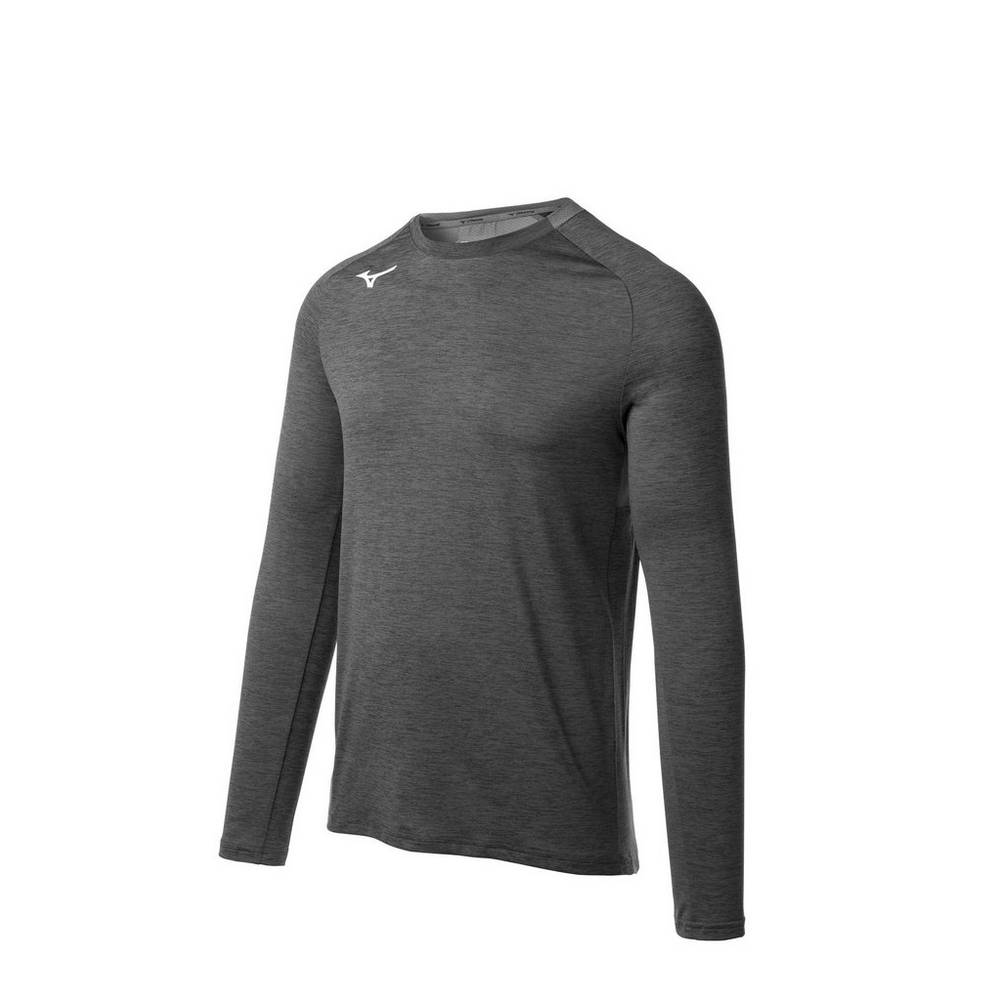 Mens Mizuno Alpha Long Sleeve Shirts Grey Philippines (HGDFEX703)